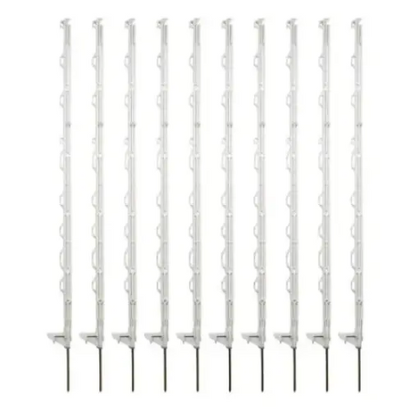 Hotline 108cm Hotline H Section Multiwire/Tape Electric Fencing Post White Electric Fencing Posts