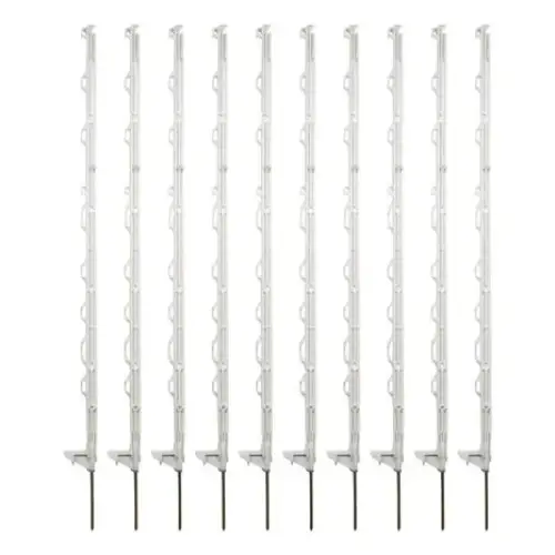 Hotline 108cm Hotline H Section Multiwire/Tape Electric Fencing Post White Electric Fencing Posts