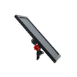 Black solar assist panel with red adjustment knob on mounting bracket for shrike 47hlb100 5watt solar assist