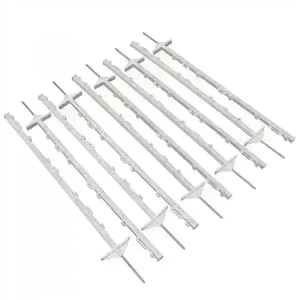 Hotline Electric Fencing Posts 105cm Pack of 10 Multiwire Posts White Electric Fencing Posts