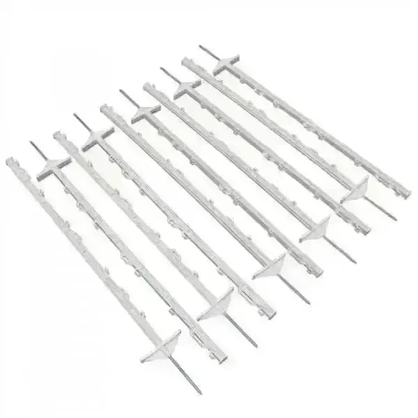 Hotline Electric Fencing Posts 105cm Pack of 10 Multiwire Posts White Electric Fencing Posts