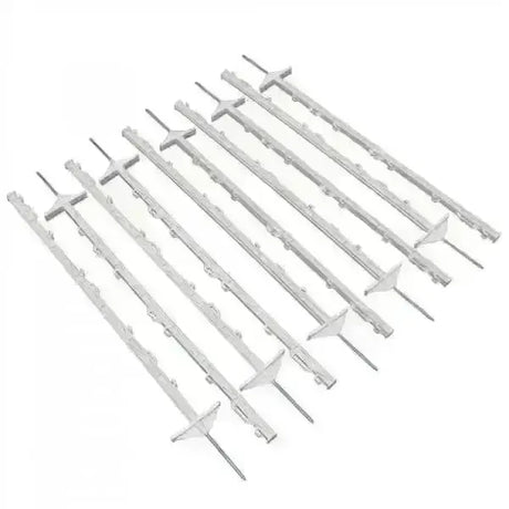 Hotline Electric Fencing Posts 105cm Pack of 10 Multiwire Posts White Electric Fencing Posts