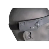 Gray hotline explorer head torch smart glasses with sleek design, cob led band, and touch free sensor buttons on side