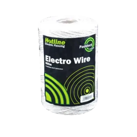 Hotline Paddock Essentials Electro 6-Strand Electric Fencing Wire 250m White Electric Fencing Wire