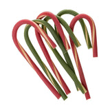 Red and green striped rawhide chew with a glossy finish from House of Paws christmas chew collection