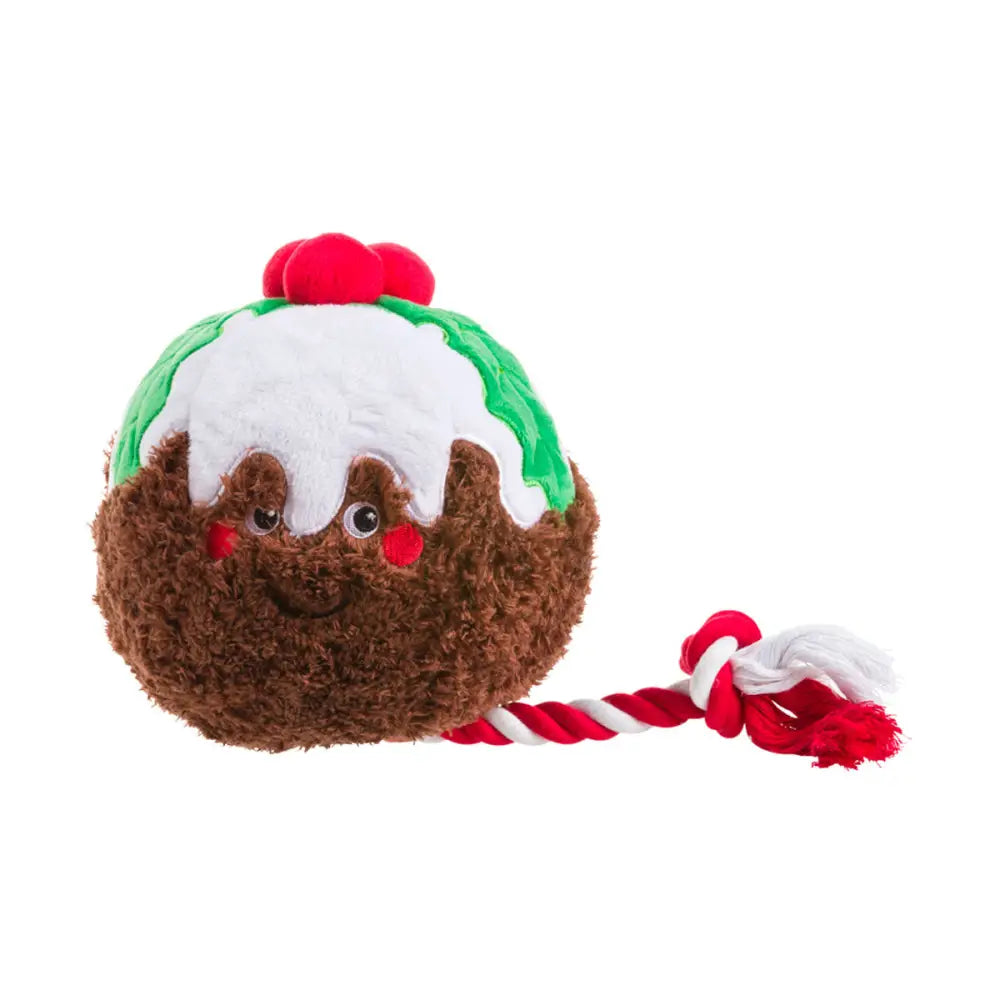 House of Paws Christmas Rope Toy Christmas Pudding Dog Toy