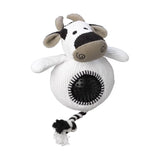 House of Paws Cord Toy with Spiky Ball Cow Dog Toy