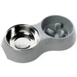 House of Paws Go Slow Dual Bowl Dog Bowl Barnstaple Equestrian Supplies