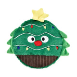 House of paws squeaker dog toy green plush christmas tree with yellow star red nose and colorful lights