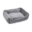 House of Paws Velvet Square Bed Grey Small Dog Bed