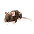 A plush brown paws woodland toy rat plush dog with soft fur pink ears paws orange nose black antennae and white whiskers