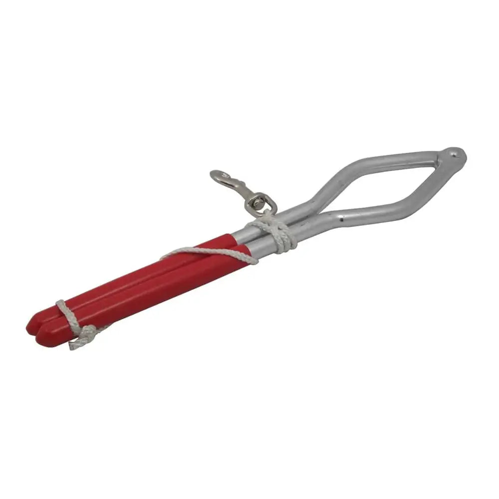 Humane twitch vinyl with red handle silver metal frame and white rope for easy control difficult horses use