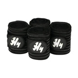 Black hy air flow bandage with white h4 logo on oval patches fully ventilating bandages for airflow