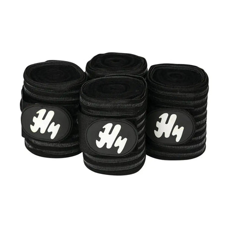 Black hy air flow bandage with white h4 logo on oval patches fully ventilating bandages for airflow