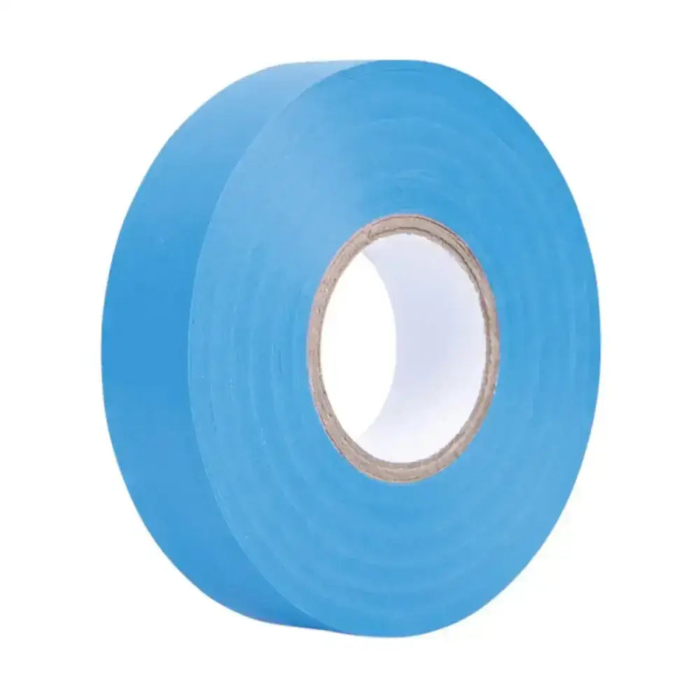 A roll of hy bandage tape in bright blue with matte finish and cardboard core perfect for leg wraps and horse boots