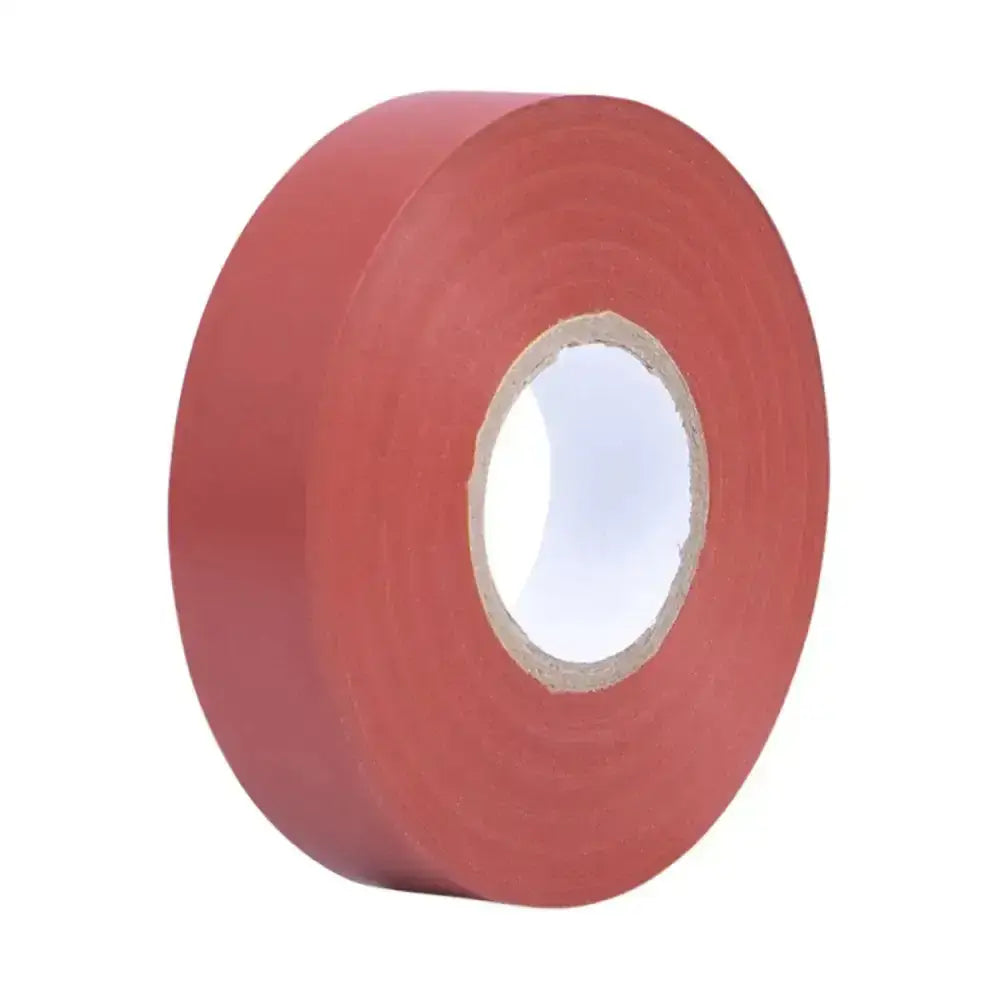 Red hy bandage tape roll with matte finish and white core used for leg wraps and horse boots bandage tape