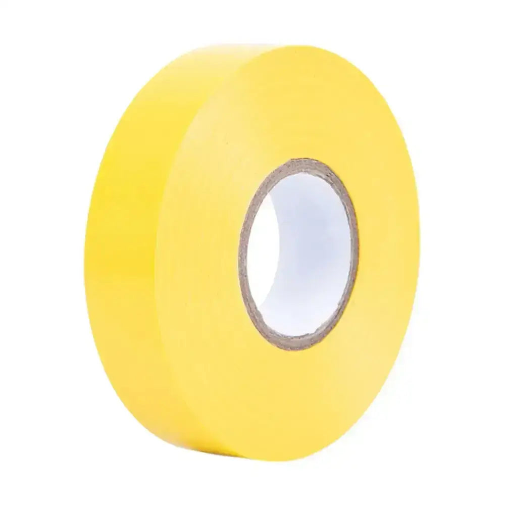 A roll of hy bandage tape in bright yellow with a glossy finish ideal for leg wraps and horse boots