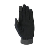 Black touchscreen hy equestrian absolute fit glove with synthetic suede palm and reinforced forefinger details