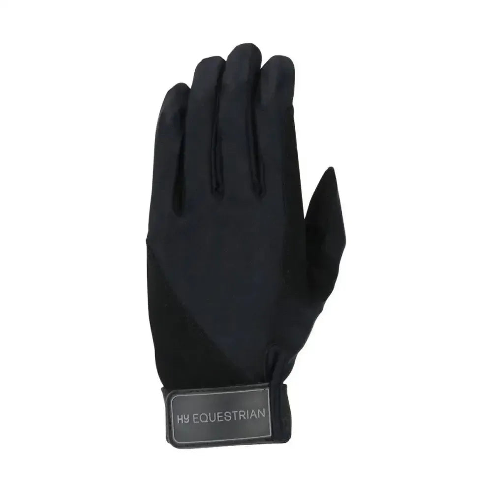 Hy Equestrian Absolute Fit Glove Black Childs Large 