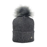 Hy Equestrian Alaska Diamante Bobble Hat Grey/Black Headwear Barnstaple Equestrian Supplies