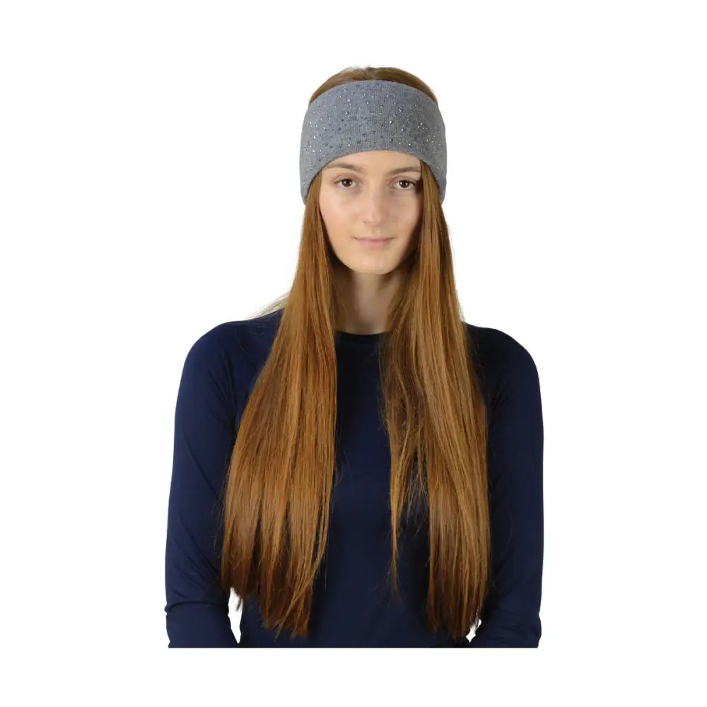 Hy Equestrian Alaska Diamante Headband Grey/Black Headbands Barnstaple Equestrian Supplies