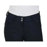 Navy blue hy equestrian arctic polar softshell breeches with silver buttons tailored fit water repellent breeches