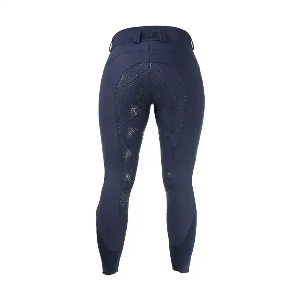 Navy blue hy equestrian arctic softshell ladies breeches with perforated panels for breathability and comfort