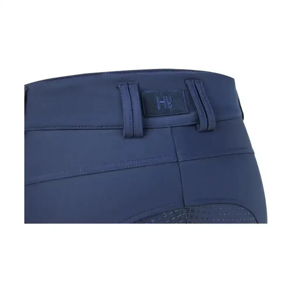 Navy blue hy equestrian arctic softshell ladies breeches with sleek tailored fit and subtle stitching details