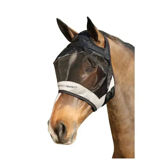 Hy Equestrian Armoured Protect Half Mask without Ears Small Pony Fly Masks Barnstaple Equestrian Supplies