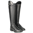 Black leather hy equestrian atrani riding boot with sleek polished finish and subtle stitching details