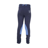 Hy Equestrian Belton Children's Jodhpurs Navy/Pink 18" Jodhpurs Barnstaple Equestrian Supplies