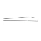 Black equestrian bling schooling whip with textured silver grip and curved tip for HY Equestrian bling schooling use