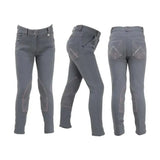 HY Equestrian Bordeaux Children's Jodhpurs Twilight Blue/Silver 18" Jodhpurs