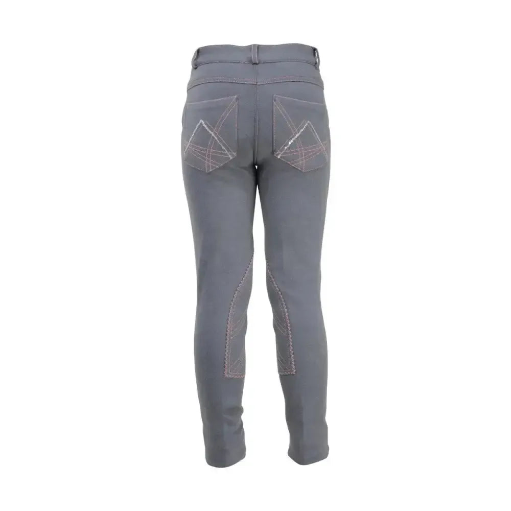HY Equestrian Bordeaux Children's Jodhpurs Twilight Blue/Silver 18" Jodhpurs