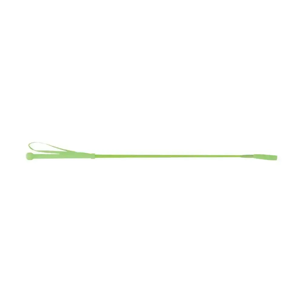 Light green bright riding whip with smooth slender handle and tapered tip from hy equestrian collection