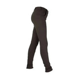 Black riding pants with sleek form fitting design and subtle stitching details for equestrian burton childrens use