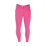 Bright pink equestrian burton ladies jodhpurs with fitted design and elasticated cuffs perfect for traditional jodhpur style