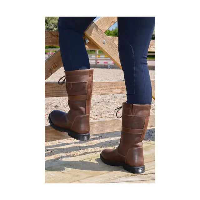 Hy Equestrian Buxton Short Country Boots Dark Brown 36 Country Boots Barnstaple Equestrian Supplies