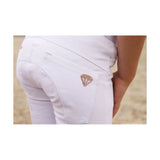 Hy Equestrian Cadiz Mizs Competition Breeches White/Rose Gold 7-8 Years Riding Breeches Barnstaple Equestrian Supplies