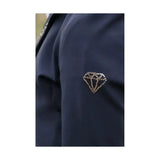 A sparkling diamond shaped brooch with clear rhinestones on gold frame for equestrian cadiz mizs stunning jacket