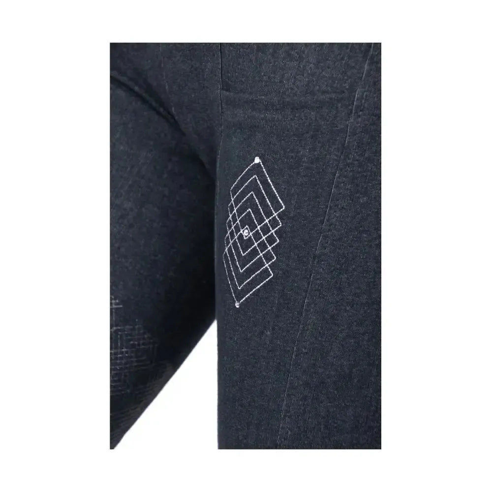 Hy Equestrian Childrens Jesmond Jewel Denim Look Tights Denim 5-6 Years Riding Tights