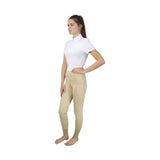 Hy Equestrian Childrens Selah Competition Riding Tights Beige 7-8 Years Riding Tights Barnstaple Equestrian Supplies