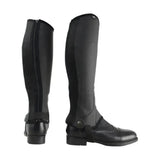 Hy Equestrian Children's Synthetic Combi Leather Chaps Black Child Large Riding Chaps