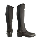 Hy Equestrian Children's Synthetic Combi Leather Chaps Brown Child Large Riding Chaps