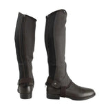 Hy Equestrian Children's Synthetic Combi Leather Chaps Brown Childs Large Riding Chaps