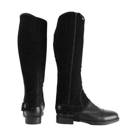 Hy Equestrian Children's Synthetic Nubuck Chaps Black Child Small Chaps & Gaiters