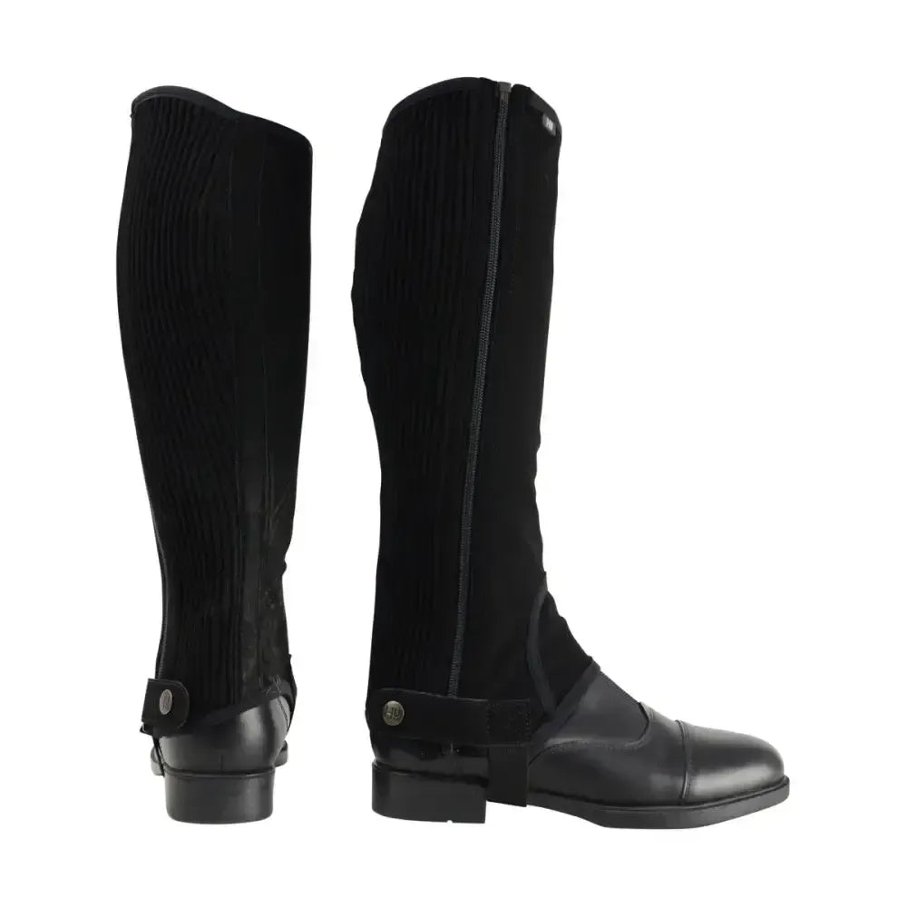 Hy Equestrian Children's Synthetic Nubuck Chaps Black Child Small Chaps & Gaiters