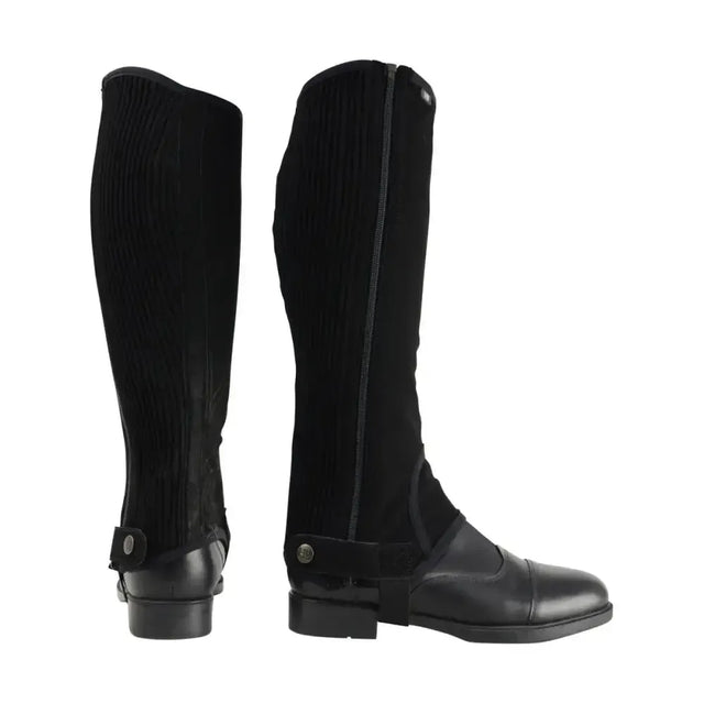 Hy Equestrian Children's Synthetic Nubuck Chaps Black Child Small Chaps & Gaiters