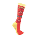 Hy Equestrian Christmas Cross Stitch Socks (Pack of 3) Red/Green/Gold 4-8 Riding Socks Barnstaple Equestrian Supplies