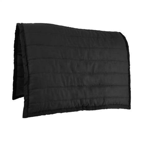 Black quilted hy equestrian classic comfort pad with padded rectangular design and reinforced edges for riding comfort